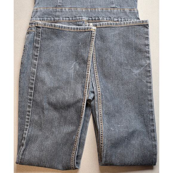 Vintage 90s FUBU Denim Jumpsuit Size 11/12 Retro Classic Stretch Zip Up - Picture 6 of 10